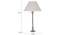 Carlo Table Lamp (White Shade Colour, Cotton Shade Material, Chrome) by Urban Ladder - - 