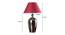 Furn Table Lamp (Cotton Shade Material, Chrome, Maroon Shade Colour) by Urban Ladder - - 