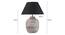 Cumberland Table Lamp (Black Shade Colour, Cotton Shade Material, White - Distressed Finish) by Urban Ladder - - 