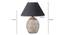 Lavery Table Lamp (Black Shade Colour, Cotton Shade Material, White - Distressed Finish) by Urban Ladder - - 