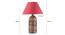 Fellida Table Lamp (Natural, Cotton Shade Material, Maroon Shade Colour) by Urban Ladder - - 