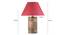 Manderley Table Lamp (Natural, Cotton Shade Material, Maroon Shade Colour) by Urban Ladder - - 