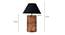 Roman Table Lamp (Brown, Black Shade Colour, Cotton Shade Material) by Urban Ladder - - 