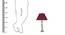 Eden Table Lamp (White, Cotton Shade Material, Maroon Shade Colour) by Urban Ladder - - 