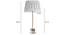 Fegan Table Lamp (Grey Shade Colour, Cotton Shade Material, Brass White) by Urban Ladder - - 