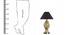 Zelda Table Lamp (Black Shade Colour, Cotton Shade Material, Champagne) by Urban Ladder - - 