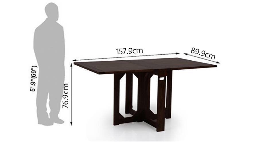 Danton folding dining table mahogany