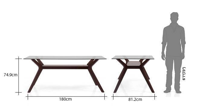 Wesley persica leatherette 6 seater glass top dining table set 8
