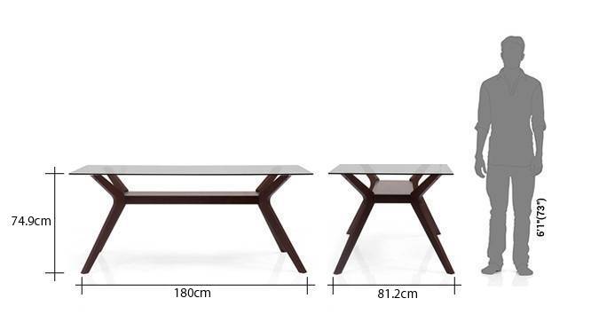 Wesley persica leatherette 6 seater glass top dining table set 8