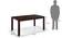 Vanalen 4 to 6 Extendable - Thomson 4 Seater Glass Top Dining Table Set (Beige, Dark Walnut Finish) by Urban Ladder - - 