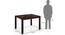 Vanalen 4 to 6 Extendable - Cabalo (Leatherette) 6 Seater Glass Top Dining Table Set (Black, Dark Walnut Finish) by Urban Ladder - - 