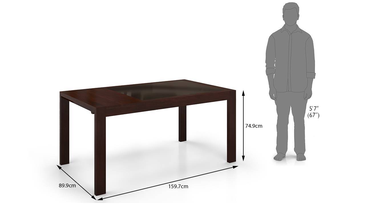 Vanalen 4 to 6 extendable cabalo leatherette 6 seater glass top dining table set 00 15