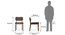 Wesley - Lawson 4 Seater Dining Table Set (Dark Walnut Finish, Dark Brown) by Urban Ladder - - 