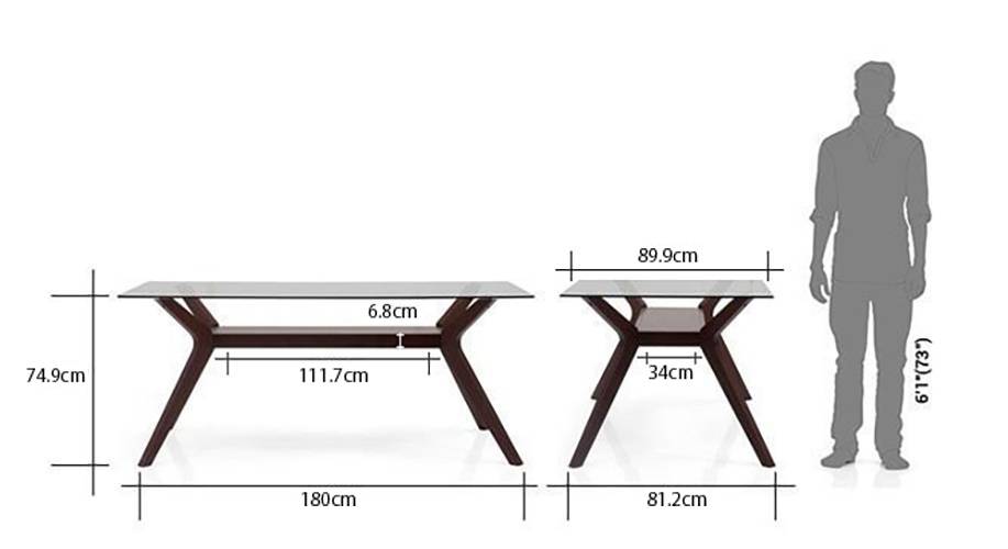 Wesley dalla 6 seater dining table set grey 7