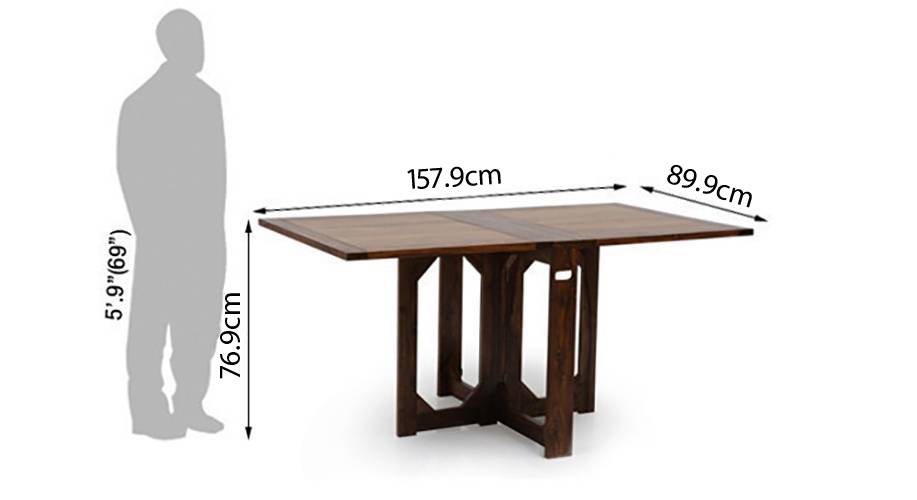 Danton folding dining table teak