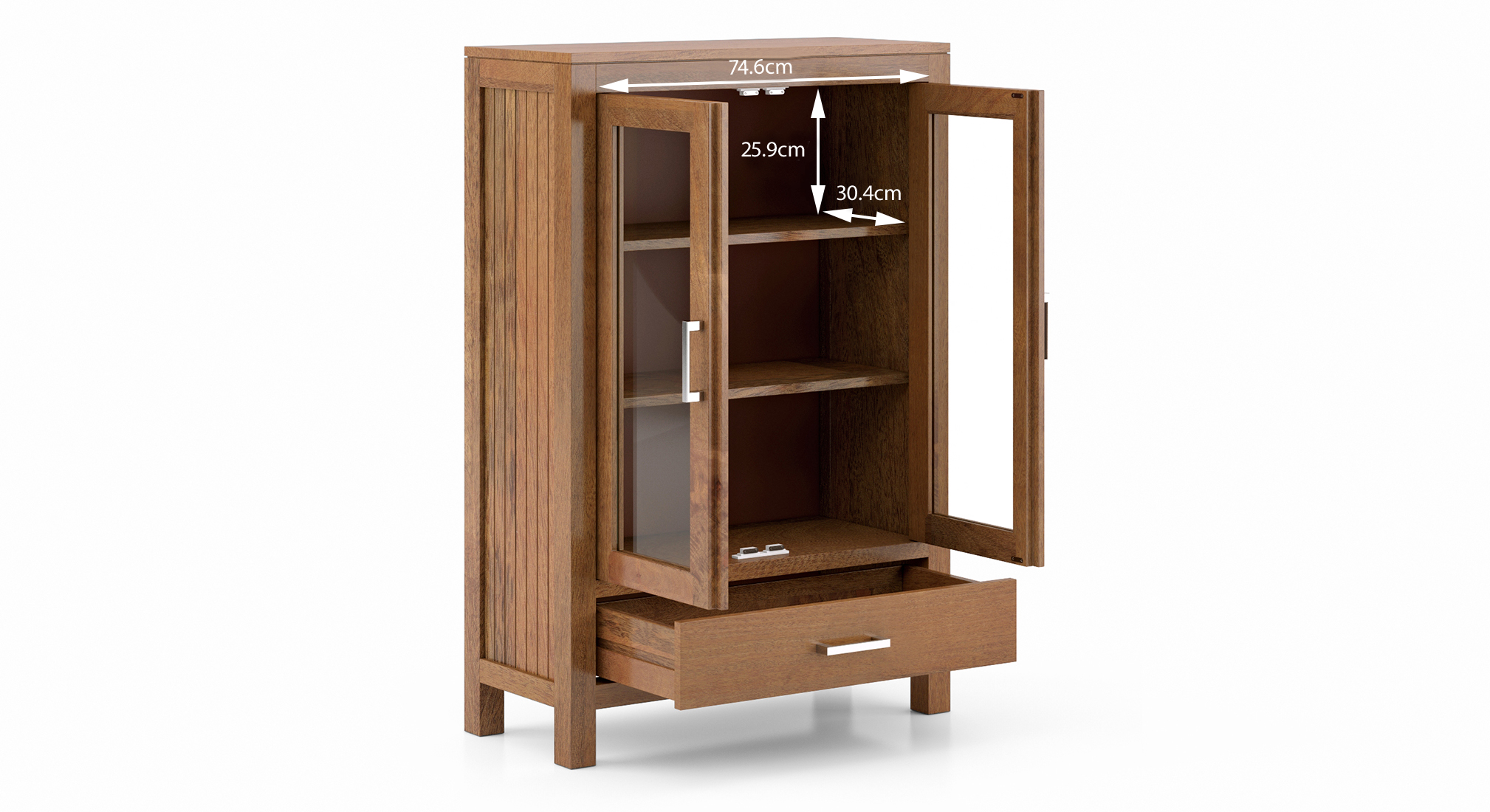 Carnegie display  cabinet amber walnut 2