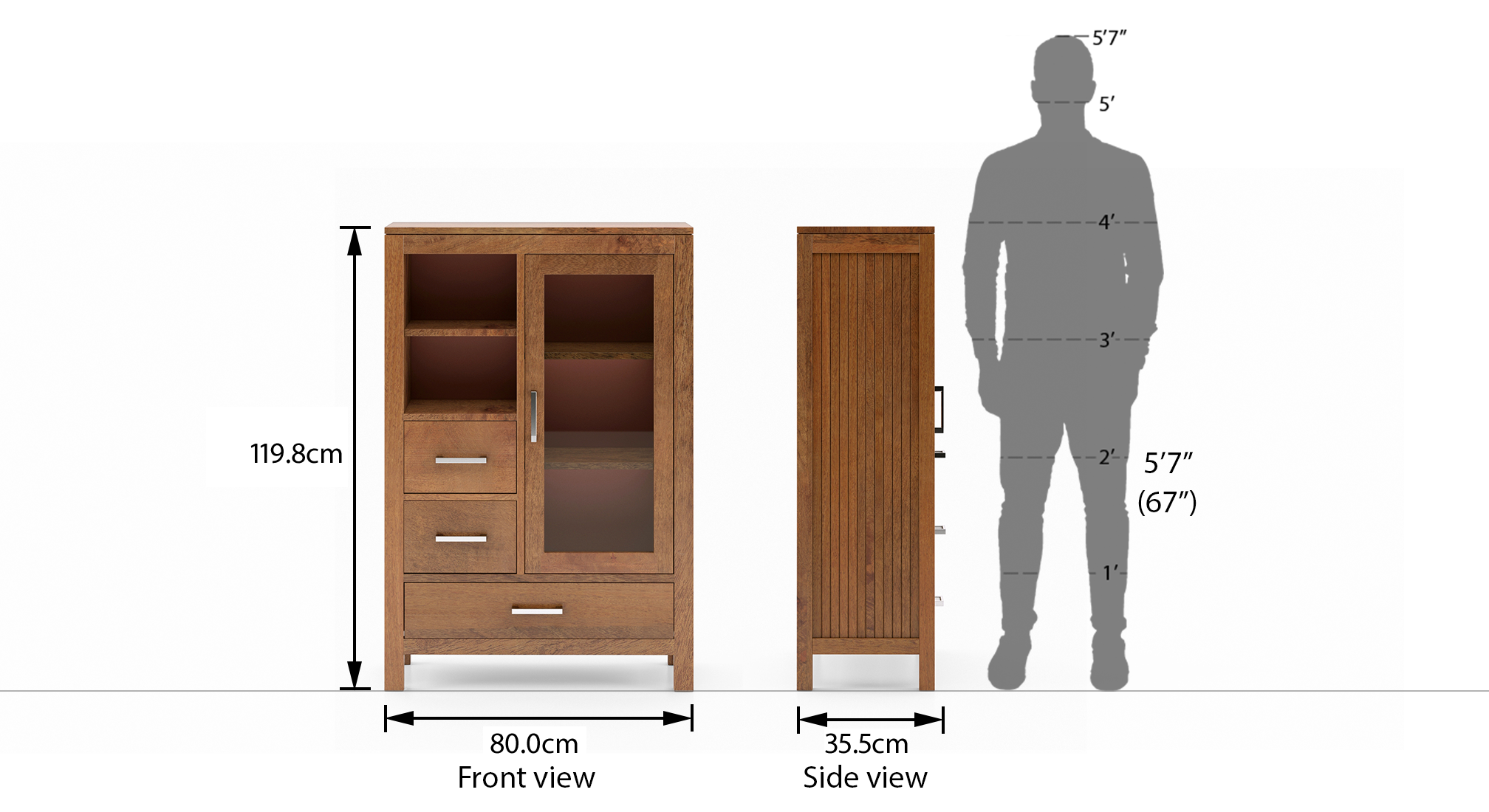 Carnegie cabinet finish amber walnut 21