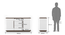 Baltoro Wide High Gloss Sideboard (White Finish) by Urban Ladder - Dimension - 360202