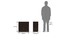 Bennis Shoe Cabinet (Dark Walnut Finish, 9 Pair Capacity, Without Seating Configuration) by Urban Ladder - Design 1 Dimension - 360206