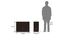 Bennis Shoe Cabinet (Dark Walnut Finish, 12 Pair Capacity) by Urban Ladder - Design 1 Dimension - 360207