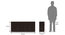 Bennis Shoe Cabinet (Dark Walnut Finish, 21 Pair Capacity) by Urban Ladder - Design 1 Dimension - 360211