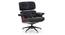 1956 Lounge & Ottoman Replica (Black) by Urban Ladder - - 360271