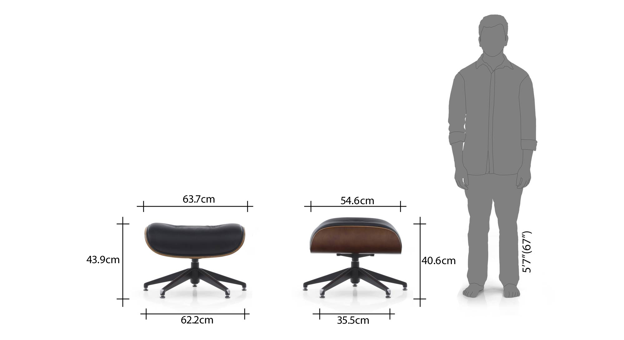 Eames lounge chair dimensions cm best sale