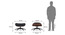 1956 Lounge & Ottoman Replica (Black) by Urban Ladder - Design 1 Dimension - 360272