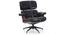 1956 Lounge & Ottoman Replica (Black) by Urban Ladder - - 360274