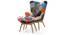 Contour Chair & Ottoman Replica (Patchwork) by Urban Ladder - - 