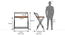 Bruno Folding Study Table (Teak Finish, Black) by Urban Ladder - - 