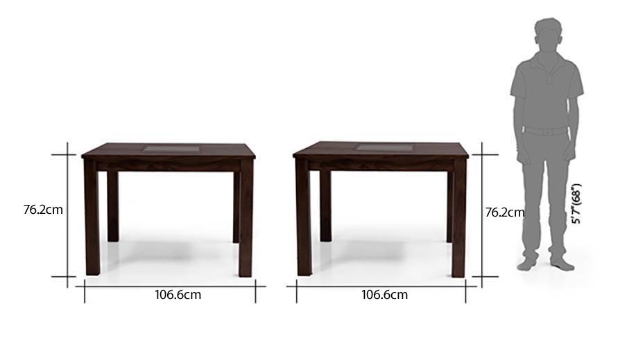 Brighton square dining table mahogany finish with groove 7