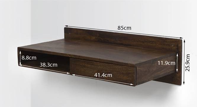 Wodehouse wall desk walnut finish 08123