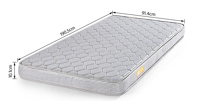 Essential Foam Mattress (Single Mattress Type, 75 x 36 in Mattress Size, 4 in Mattress Thickness (in Inches)) by Urban Ladder - Design 1 Dimension - 360409