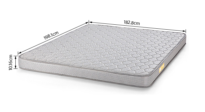 Essential Foam Mattress (King Mattress Type, 78 x 72 in (Standard) Mattress Size, 4 in Mattress Thickness (in Inches)) by Urban Ladder - Design 1 Dimension - 360422