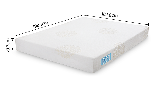 Aer Latex Mattress With Memory Foam (King Mattress Type, 78 x 72 in (Standard) Mattress Size, 8 in Mattress Thickness (in Inches)) by Urban Ladder - - 