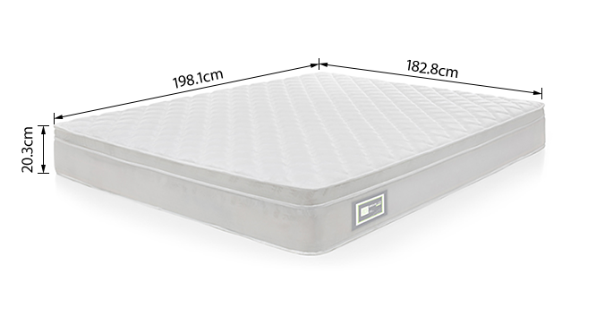 Dreamlite bonnel spring mattress with eurotops king 8