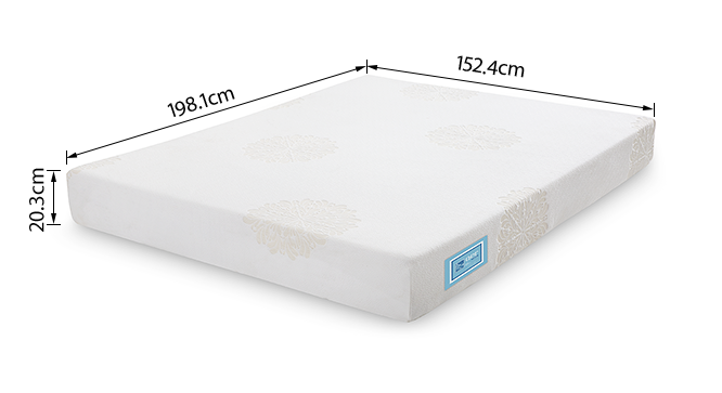 Aer Latex Mattress With Memory Foam (Queen Mattress Type, 78 x 60 in (Standard) Mattress Size, 8 in Mattress Thickness (in Inches)) by Urban Ladder - - 