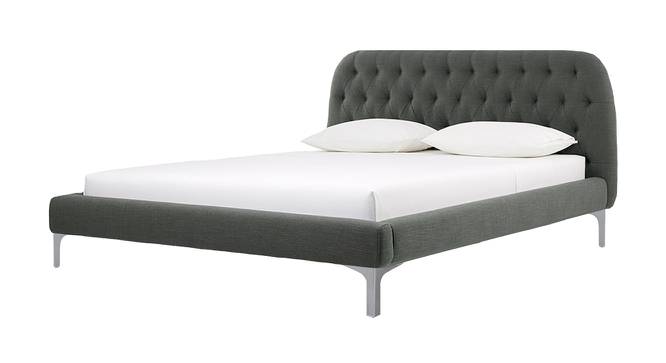 Beauforts Non Storage Bed (Queen Bed Size, Dark Grey) by Urban Ladder - Cross View Design 1 - 361041