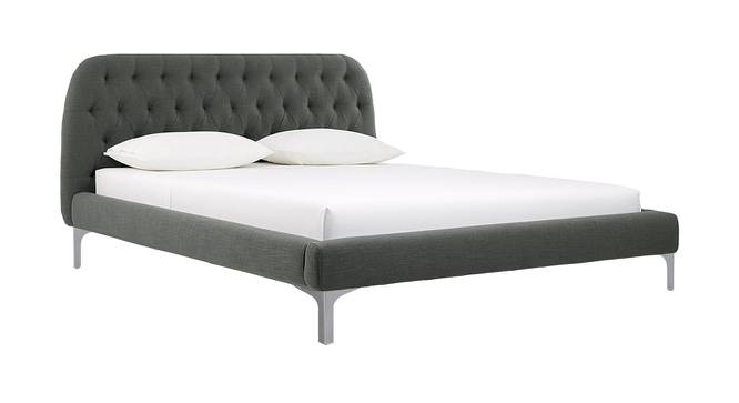 Beauforts Non Storage Bed (Queen Bed Size, Dark Grey) by Urban Ladder - Front View Design 1 - 361042