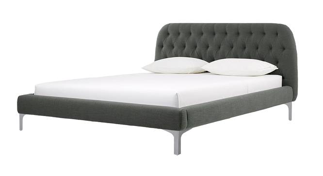 Beauforts Upholstered Non Storage Bed (Grey, King Bed Size) by Urban Ladder - Cross View Design 1 - 361048