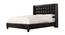 Chic Upholstered Bed (Black, King Bed Size) by Urban Ladder - Front View Design 1 - 361109
