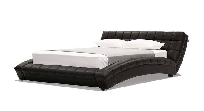 Essential Upholstered Bed (Black, King Bed Size) by Urban Ladder - Front View Design 1 - 361231