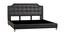 Modern Upholstered Platform Bed (Black, Queen Bed Size) by Urban Ladder - Rear View Design 1 - 361454
