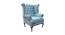 Royal High Back Chair (Blue, Modern Finish) by Urban Ladder - Front View Design 1 - 361557
