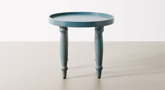 Chamonix Side Table (Blue, Semi Gloss Finish) by Urban Ladder - Front View Design 1 - 361741