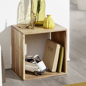 woodenmood Charnell Solid Wood Side Table in Semi Gloss Honey Oak Finish-picture-20
