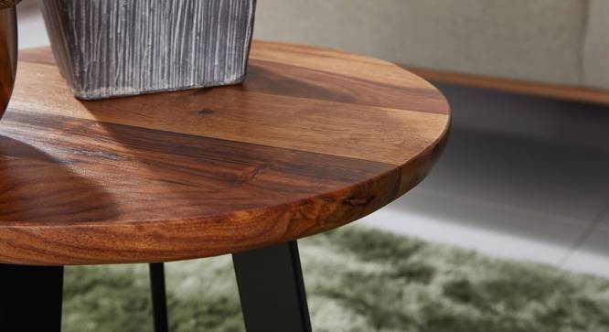 Chevis Side Table (Semi Gloss Finish, Honey Oak) by Urban Ladder - Design 1 Side View - 361768