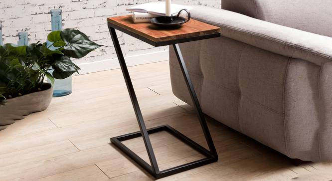 Chiffon Side Table (Semi Gloss Finish, Honey Oak) by Urban Ladder - Cross View Design 1 - 361773