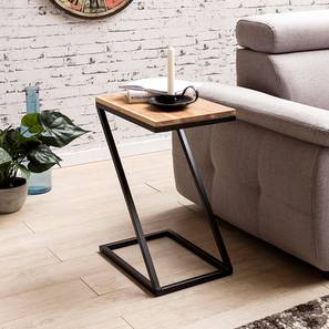 Chiffon Solid Wood Side Table in Semi Gloss Honey Oak Finish-image-47